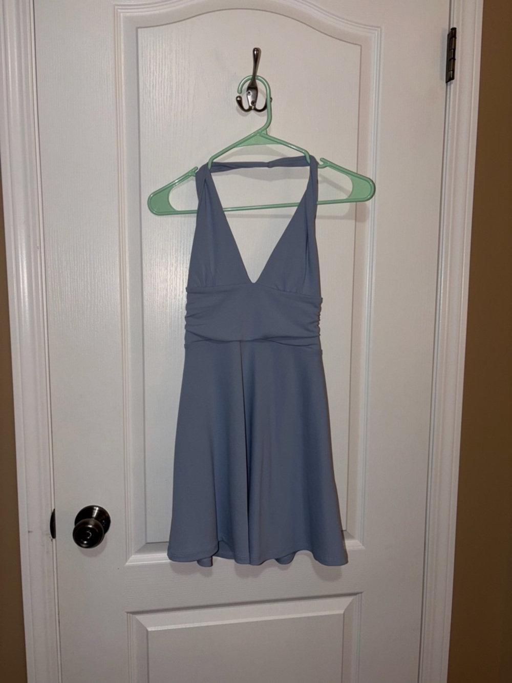 Sleeveless Zara V-Neck Light Blue Women’s Dress